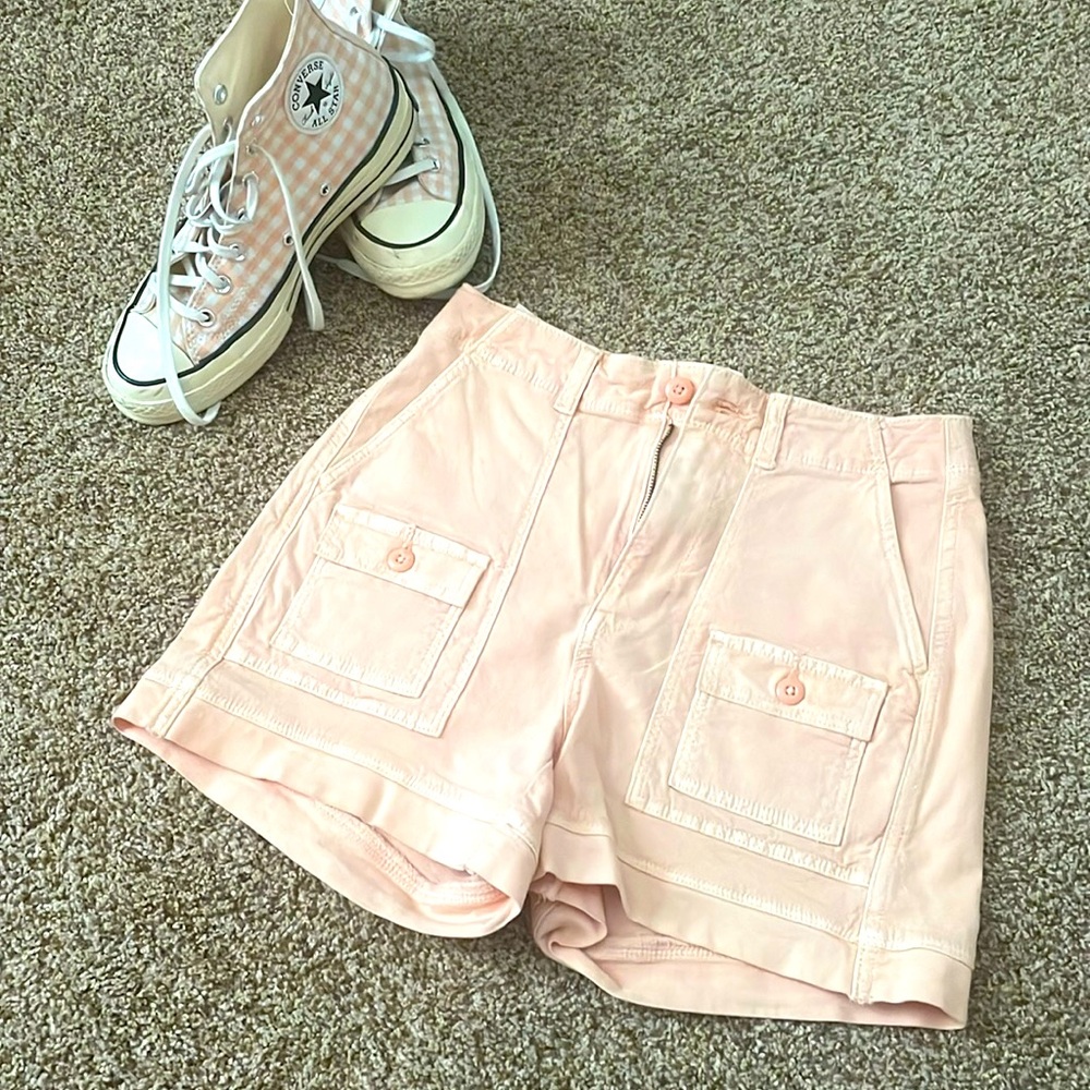 AE shorts, high rise mom jean